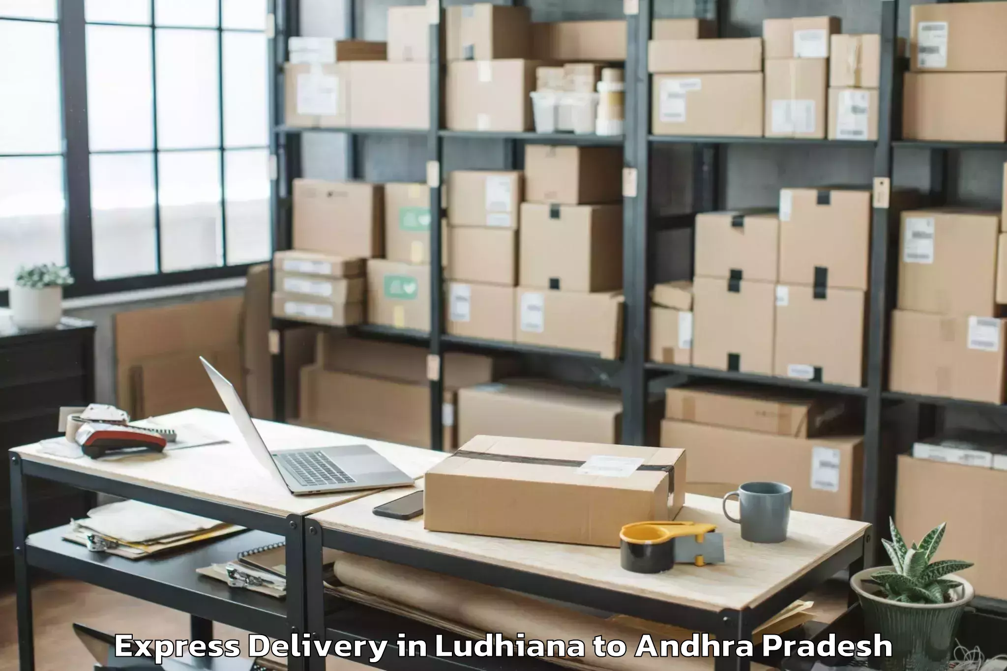 Affordable Ludhiana to Kondapi Express Delivery